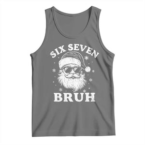 67 Christmas Six Seven Bruh Tank Top Funny Santa 6 7 Meme TS10 Black Heather Print Your Wear