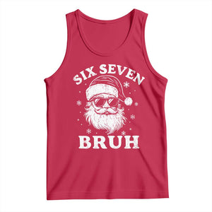 67 Christmas Six Seven Bruh Tank Top Funny Santa 6 7 Meme TS10 Red Print Your Wear