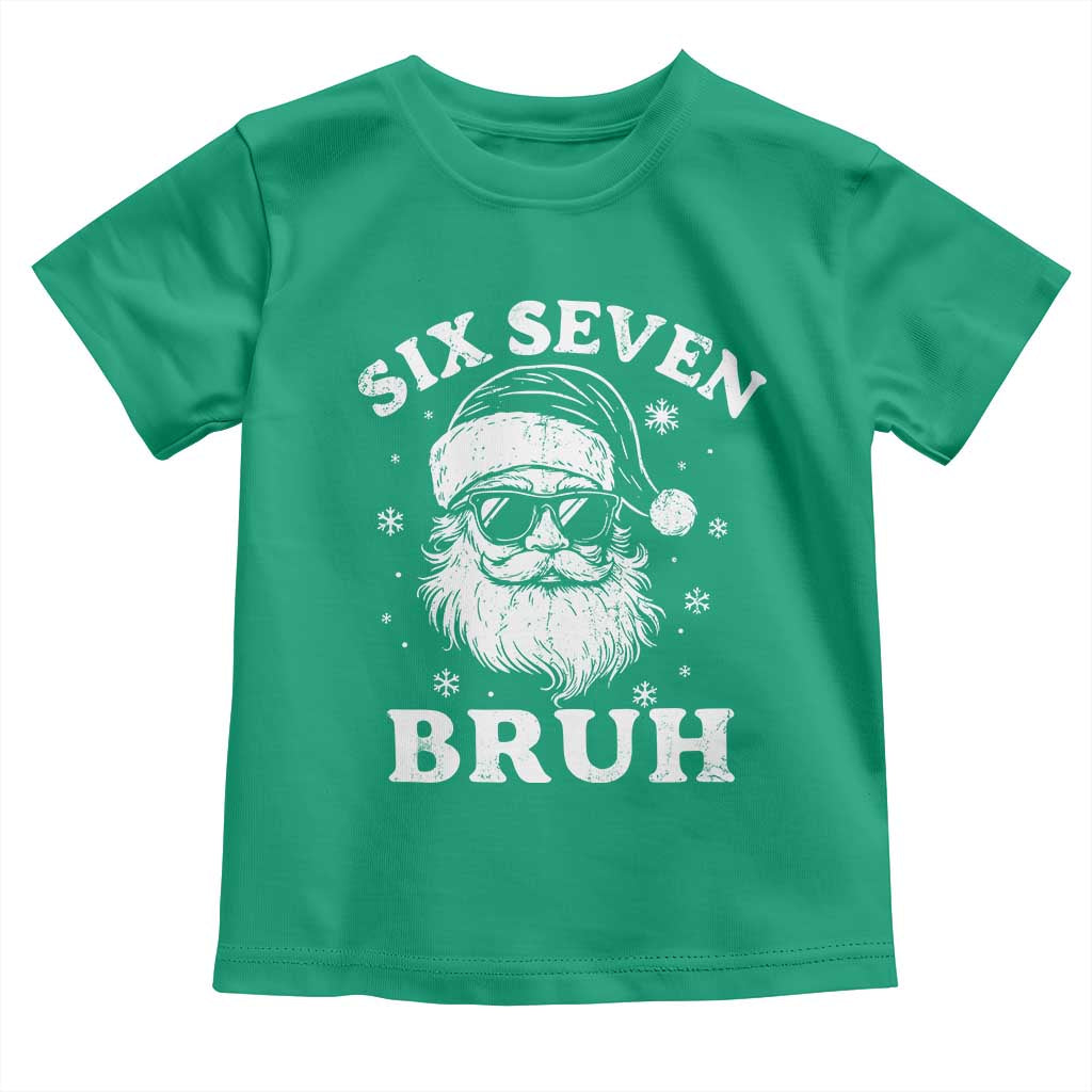 67 Christmas Six Seven Bruh Toddler T Shirt Funny Santa 6 7 Meme TS10 Irish Green Print Your Wear