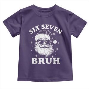 67 Christmas Six Seven Bruh Toddler T Shirt Funny Santa 6 7 Meme TS10 Purple Print Your Wear