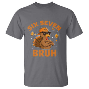 67 Funny Thanksgiving T Shirt Six Seven Bruh 6 7 Turkey Meme TS10 Charcoal Print Your Wear