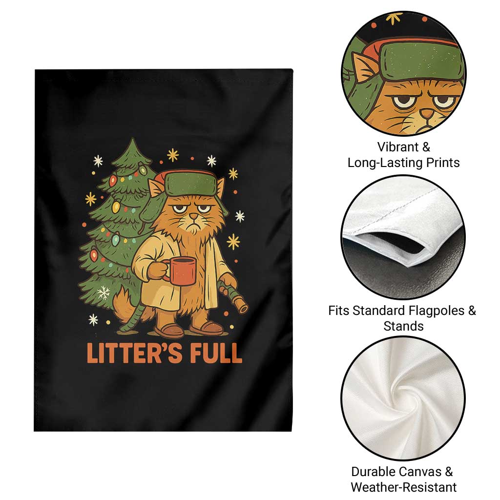 Litters Full Garden Flag Funny Christmas Vacation Cat TS10 Print Your Wear