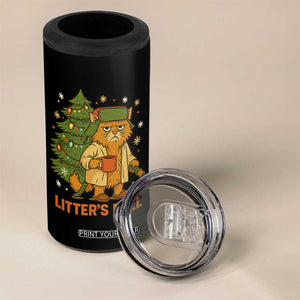 Litters Full 4 in 1 Can Cooler Tumbler Funny Christmas Vacation Cat TS10 Print Your Wear