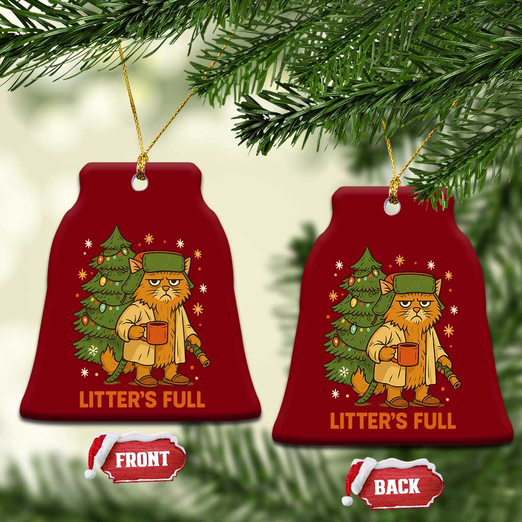 Litters Full Ceramic Ornament Funny Christmas Vacation Cat TS10 Print Your Wear
