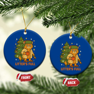 Litters Full Ceramic Ornament Funny Christmas Vacation Cat TS10 1pc Blue Print Your Wear
