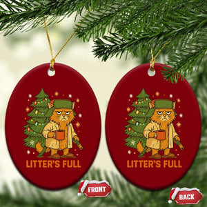 Litters Full Ceramic Ornament Funny Christmas Vacation Cat TS10 Print Your Wear
