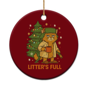 Litters Full Ceramic Ornament Funny Christmas Vacation Cat TS10 1pc Red Print Your Wear