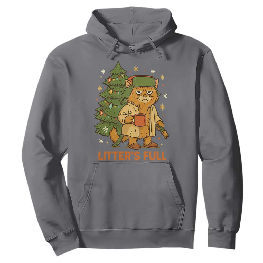 Litters Full Hoodie Funny Christmas Vacation Cat TS10 Charcoal Print Your Wear