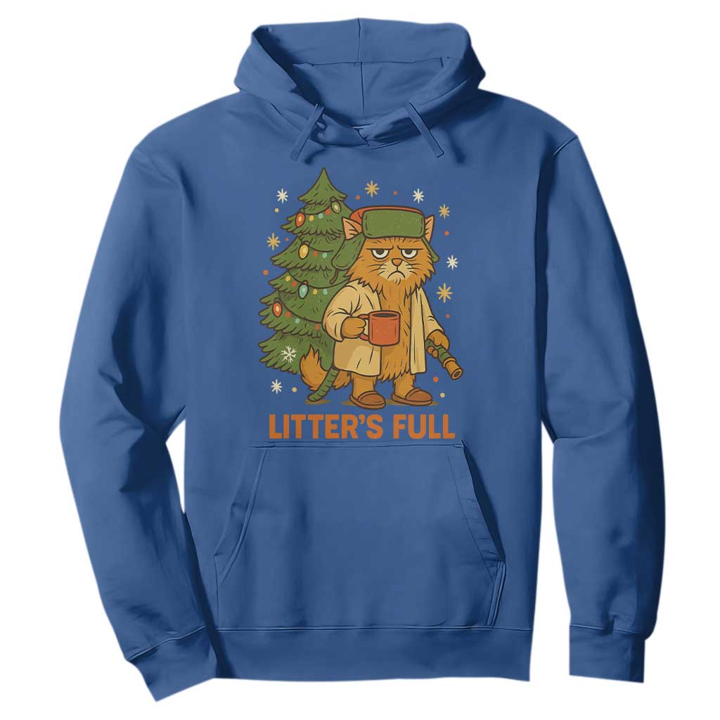 Litters Full Hoodie Funny Christmas Vacation Cat TS10 Royal Blue Print Your Wear