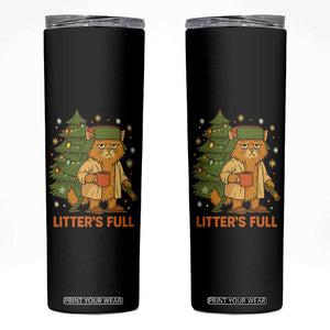 Litters Full Skinny Tumbler Funny Christmas Vacation Cat TS10 Black Print Your Wear