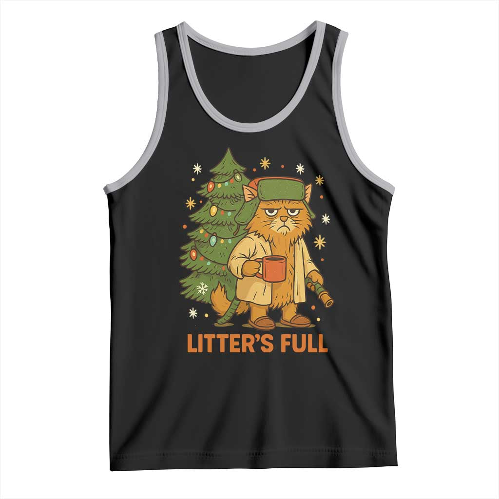 Litters Full Tank Top Funny Christmas Vacation Cat TS10 Black Athletic Heather Print Your Wear