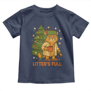 Litters Full Toddler T Shirt Funny Christmas Vacation Cat TS10 Navy Print Your Wear