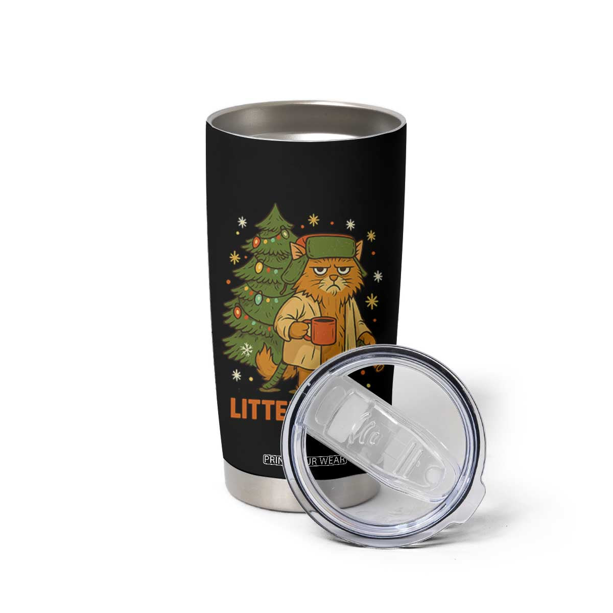 Litters Full Tumbler Cup Funny Christmas Vacation Cat TS10 Print Your Wear