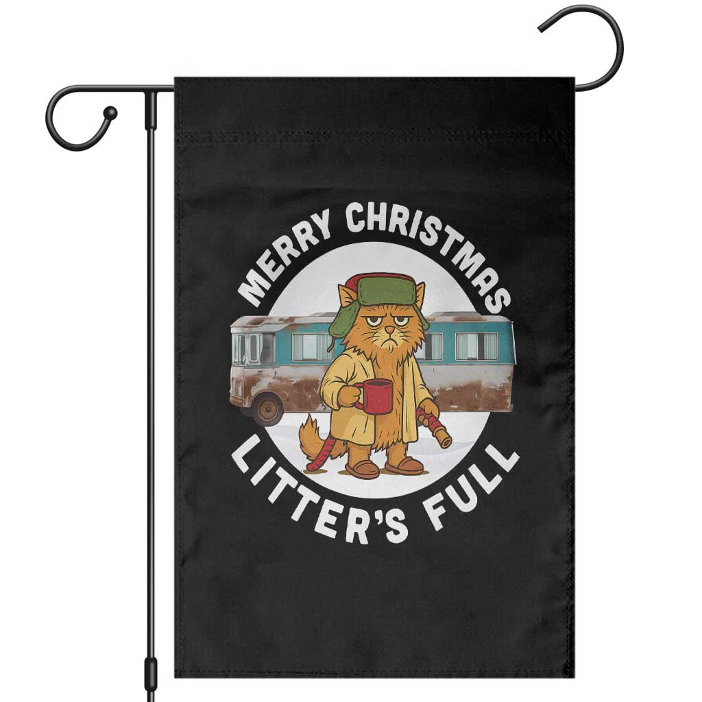 Merry Christmas Litters Full Garden Flag Funny Christmas Vacation Cat TS10 Black Print Your Wear