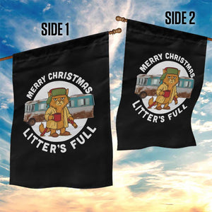 Merry Christmas Litters Full Garden Flag Funny Christmas Vacation Cat TS10 Print Your Wear
