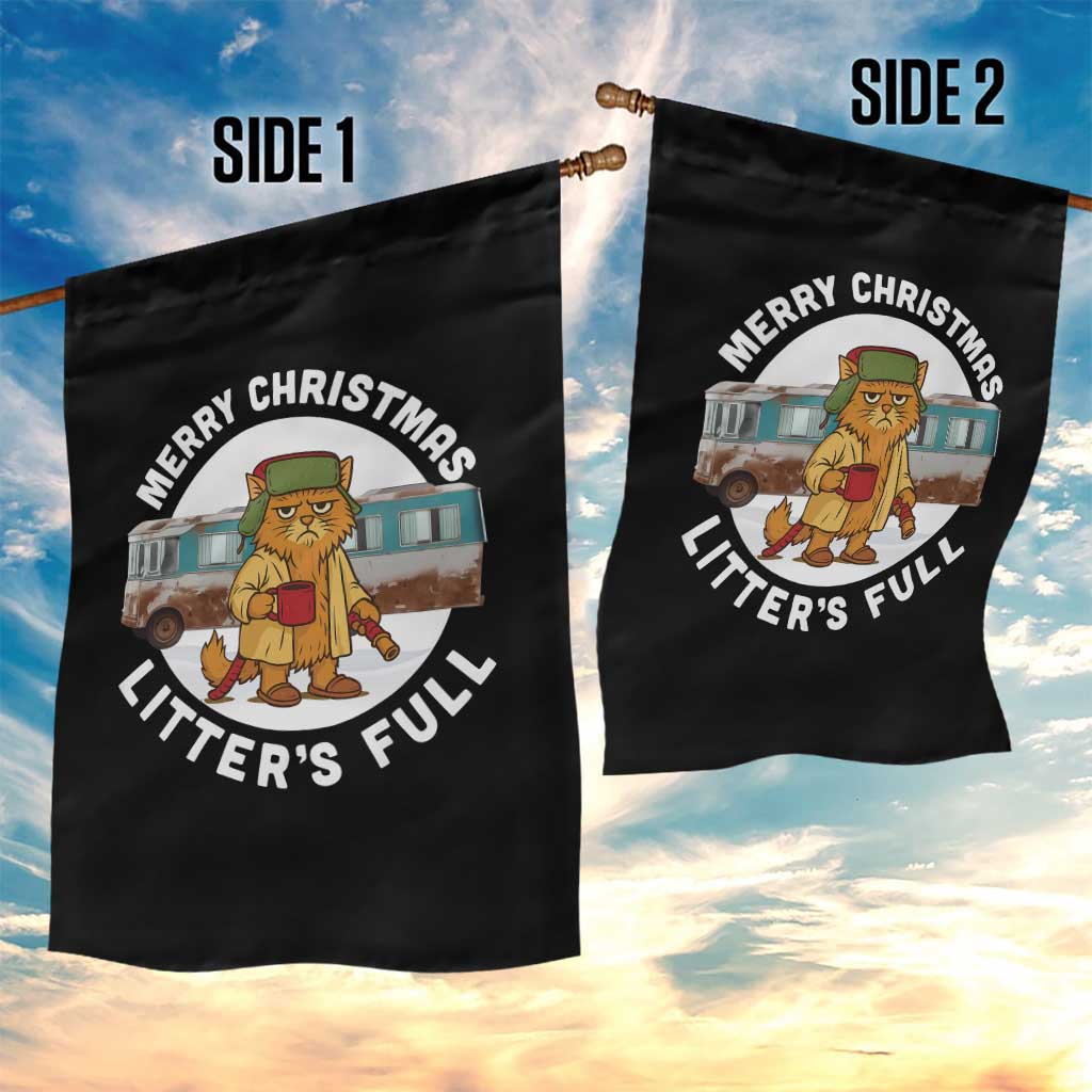 Merry Christmas Litters Full Garden Flag Funny Christmas Vacation Cat TS10 Print Your Wear
