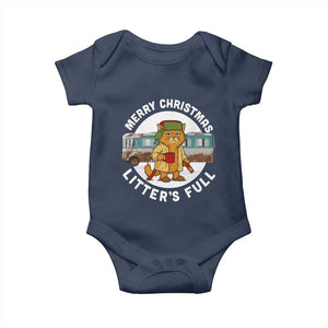 Merry Christmas Litters Full Baby Onesie Funny Christmas Vacation Cat TS10 Navy Print Your Wear