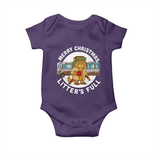 Merry Christmas Litters Full Baby Onesie Funny Christmas Vacation Cat TS10 Purple Print Your Wear