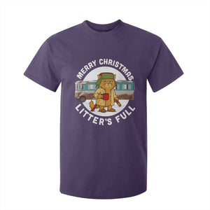 Merry Christmas Litters Full T Shirt For Kid Funny Christmas Vacation Cat TS10 Purple Print Your Wear