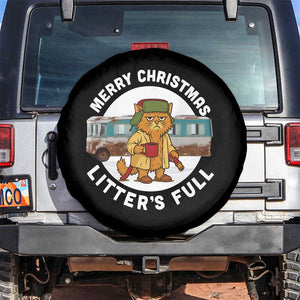 Merry Christmas Litters Full Spare Tire Cover Funny Christmas Vacation Cat TS10 No hole Black Print Your Wear