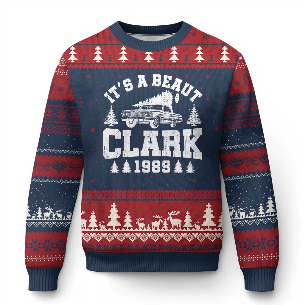 It's a Beaut Clark Ugly Christmas Sweater Funny Xmas Vacation TS10 Navy Red Print Your Wear
