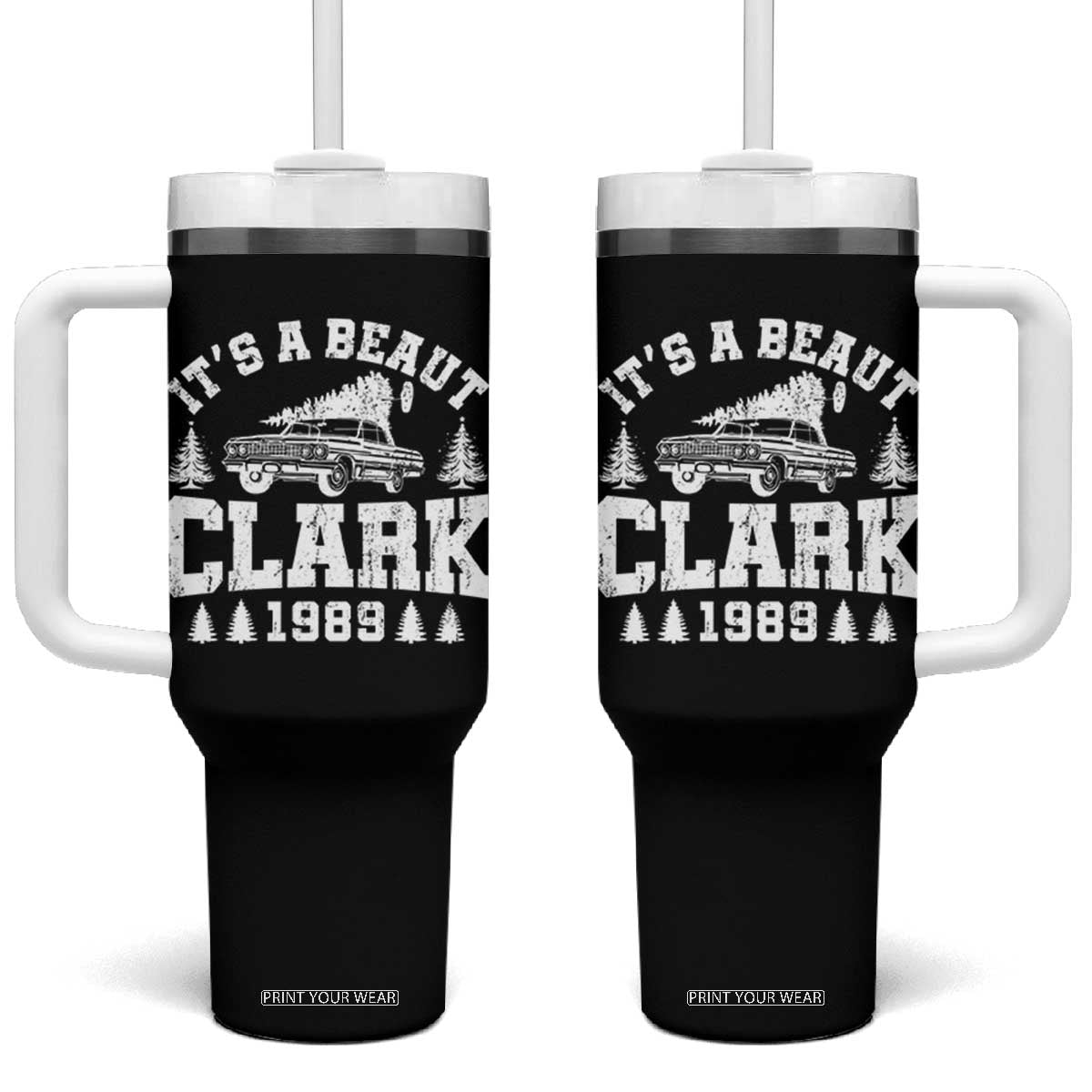 It's a Beaut Clark Tumbler With Handle Funny Christmas Vacation TS10 One Size: 40 oz Black Print Your Wear
