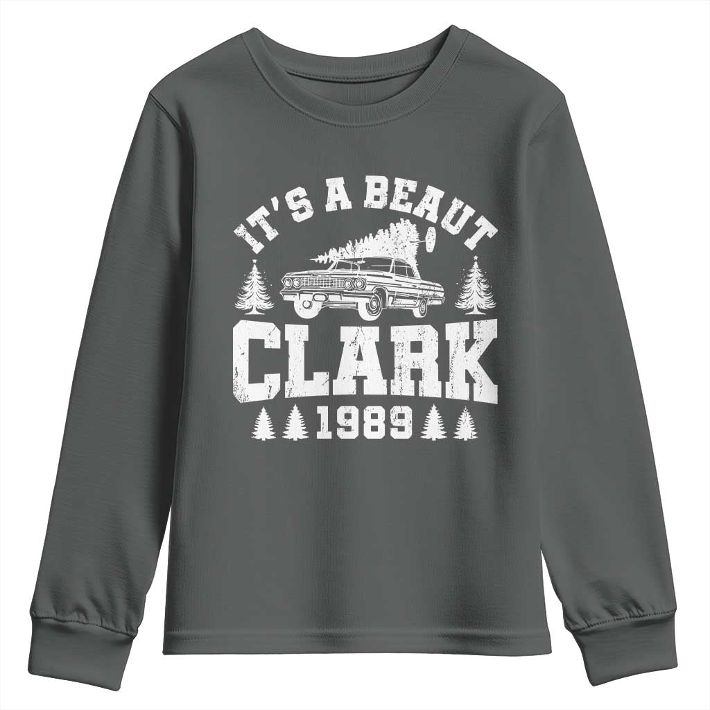 It's a Beaut Clark Youth Sweatshirt Funny Christmas Vacation TS10 Dark Heather Print Your Wear