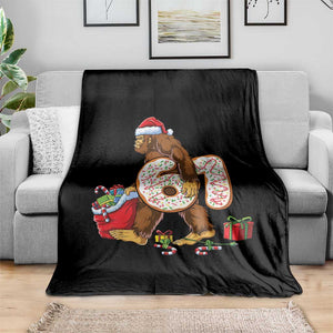 Christmas Bigfoot 67 Meme Throw Blanket Funny Six Seven Gen Alpha Slang Sasquatch TS10 Print Your Wear