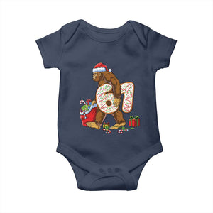 Christmas Bigfoot 67 Meme Baby Onesie Funny Six Seven Gen Alpha Slang Sasquatch TS10 Navy Print Your Wear