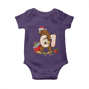 Christmas Bigfoot 67 Meme Baby Onesie Funny Six Seven Gen Alpha Slang Sasquatch TS10 Purple Print Your Wear