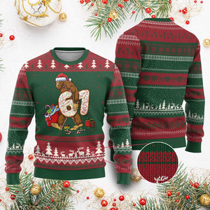 Xmas Bigfoot 67 Meme Ugly Christmas Sweater Funny Six Seven Gen Alpha Slang Sasquatch TS10 Red Green Print Your Wear