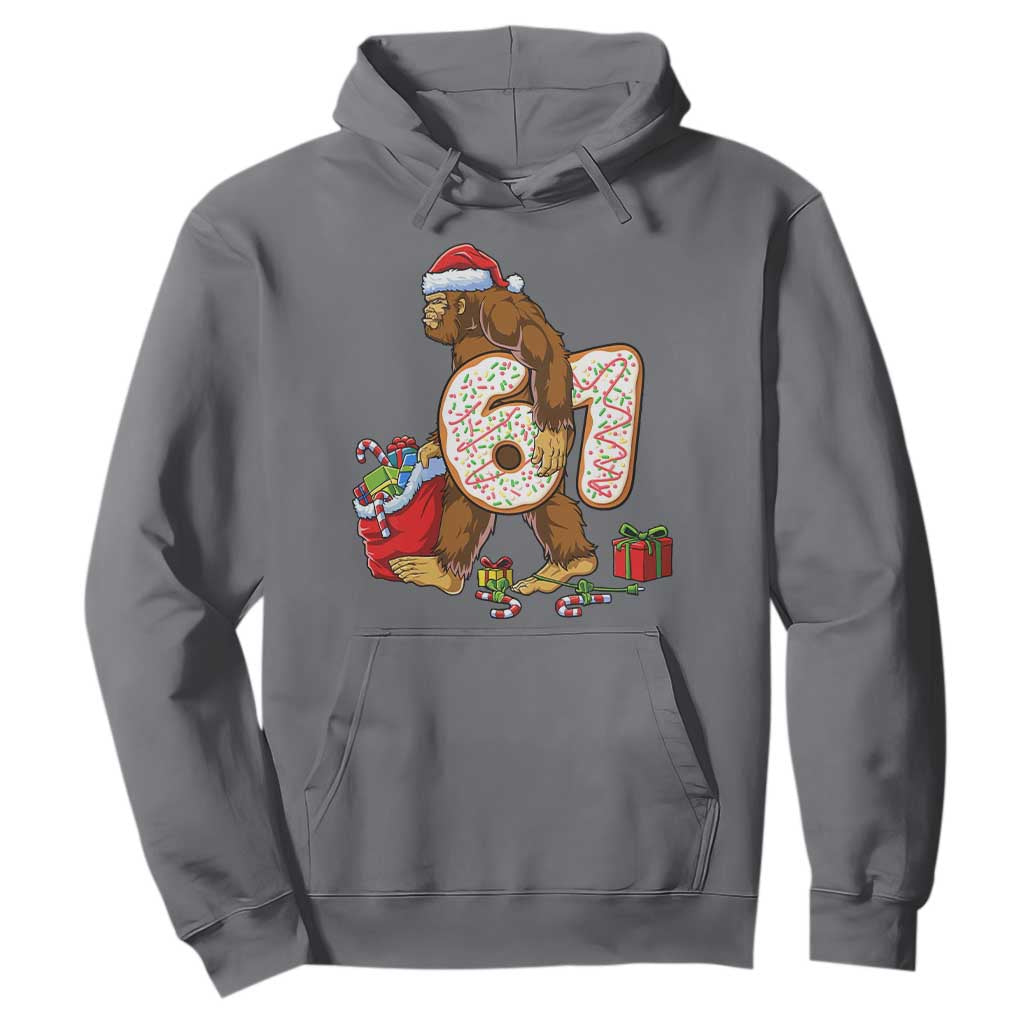 Christmas Bigfoot 67 Meme Hoodie Funny Six Seven Gen Alpha Slang Sasquatch TS10 Charcoal Print Your Wear