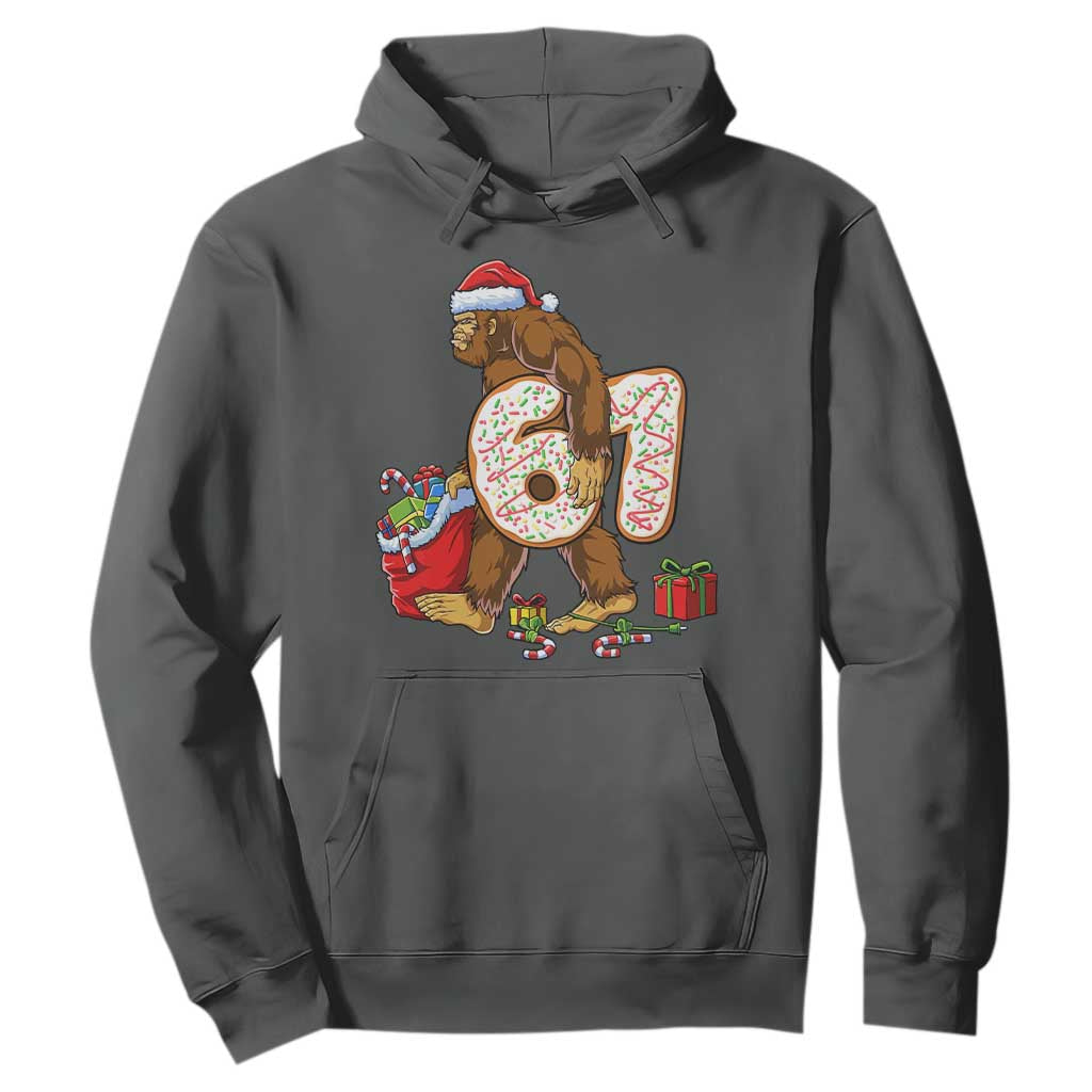 Christmas Bigfoot 67 Meme Hoodie Funny Six Seven Gen Alpha Slang Sasquatch TS10 Dark Heather Print Your Wear