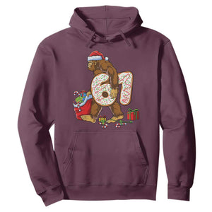 Christmas Bigfoot 67 Meme Hoodie Funny Six Seven Gen Alpha Slang Sasquatch TS10 Maroon Print Your Wear