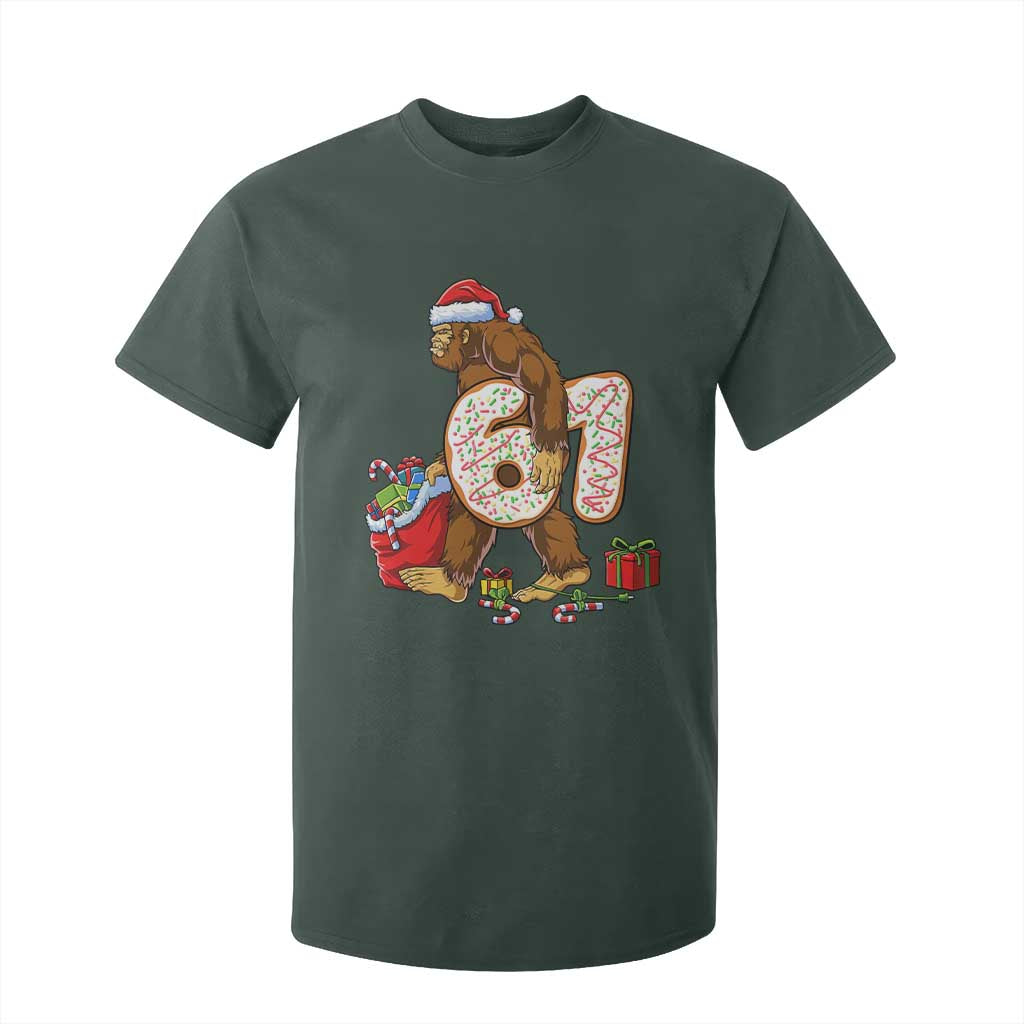 Christmas Bigfoot 67 Meme T Shirt For Kid Funny Six Seven Gen Alpha Slang Sasquatch TS10 Dark Forest Green Print Your Wear
