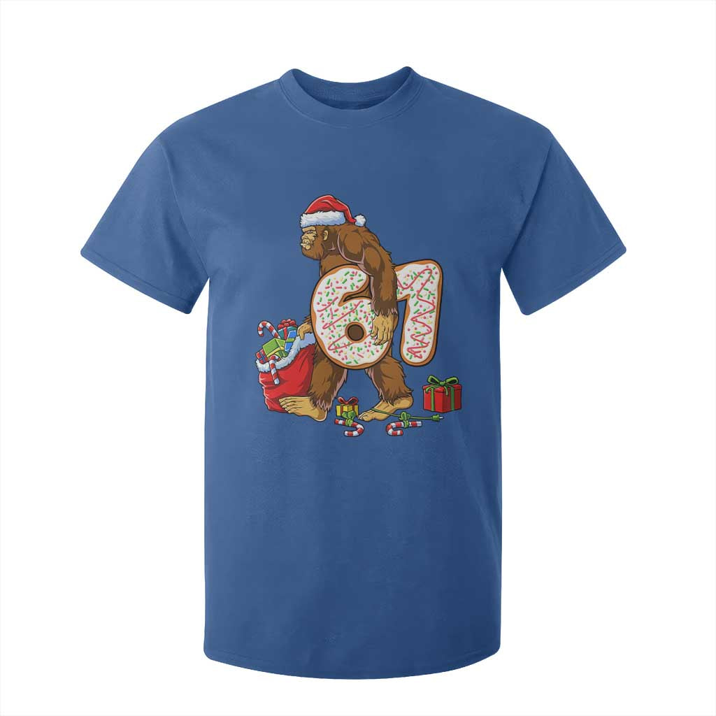 Christmas Bigfoot 67 Meme T Shirt For Kid Funny Six Seven Gen Alpha Slang Sasquatch TS10 Royal Blue Print Your Wear