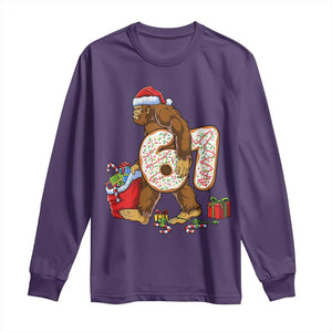 Christmas Bigfoot 67 Meme Long Sleeve Shirt Funny Six Seven Gen Alpha Slang Sasquatch TS10 Purple Print Your Wear