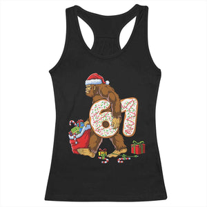 Christmas Bigfoot 67 Meme Racerback Tank Top Funny Six Seven Gen Alpha Slang Sasquatch TS10 Black Print Your Wear