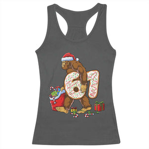 Christmas Bigfoot 67 Meme Racerback Tank Top Funny Six Seven Gen Alpha Slang Sasquatch TS10 Dark Heather Print Your Wear