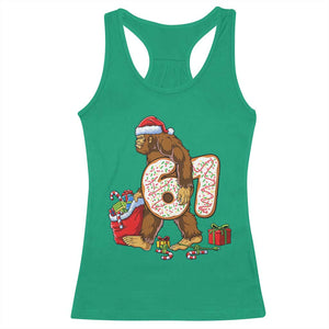 Christmas Bigfoot 67 Meme Racerback Tank Top Funny Six Seven Gen Alpha Slang Sasquatch TS10 Irish Green Print Your Wear