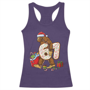 Christmas Bigfoot 67 Meme Racerback Tank Top Funny Six Seven Gen Alpha Slang Sasquatch TS10 Purple Print Your Wear