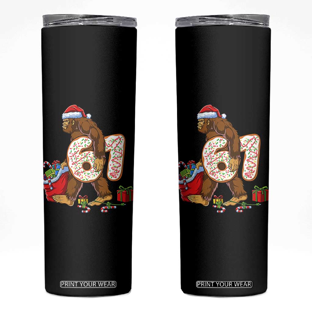 Christmas Bigfoot 67 Meme Skinny Tumbler Funny Six Seven Gen Alpha Slang Sasquatch TS10 Black Print Your Wear