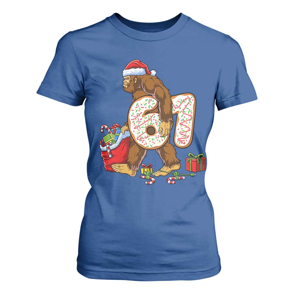 Christmas Bigfoot 67 Meme T Shirt For Women Funny Six Seven Gen Alpha Slang Sasquatch TS10 Royal Blue Print Your Wear