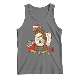 Christmas Bigfoot 67 Meme Tank Top Funny Six Seven Gen Alpha Slang Sasquatch TS10 Black Heather Print Your Wear