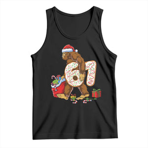 Christmas Bigfoot 67 Meme Tank Top Funny Six Seven Gen Alpha Slang Sasquatch TS10 Black Print Your Wear