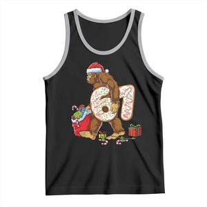 Christmas Bigfoot 67 Meme Tank Top Funny Six Seven Gen Alpha Slang Sasquatch TS10 Black Athletic Heather Print Your Wear