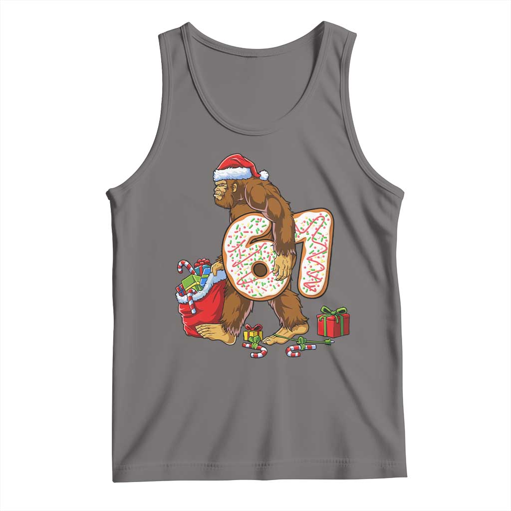 Christmas Bigfoot 67 Meme Tank Top Funny Six Seven Gen Alpha Slang Sasquatch TS10 Deep Heather Print Your Wear