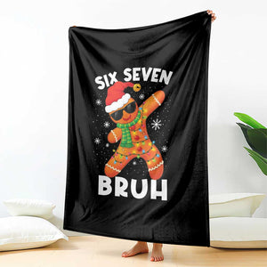 67 Christmas Six Seven Bruh Gingerbread Throw Blanket Funny Six Seven Meme Boys TS10 Print Your Wear