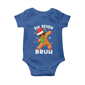 67 Christmas Six Seven Bruh Gingerbread Baby Onesie Funny Six Seven Meme Boys TS10 Royal Blue Print Your Wear