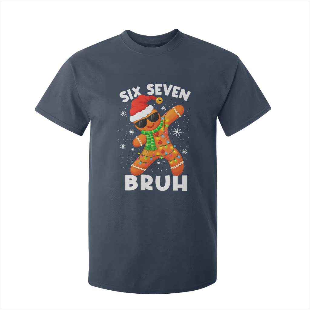 67 Christmas Six Seven Bruh Gingerbread T Shirt For Kid Funny Six Seven Meme Boys TS10 Navy Print Your Wear